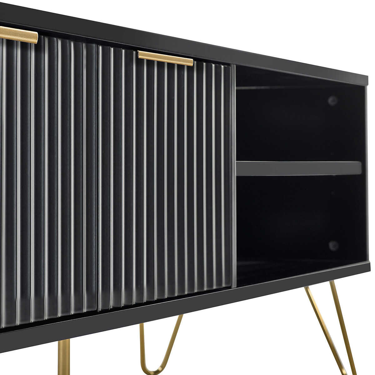 Ancona Sculptural TV Unit black, SO'HOME