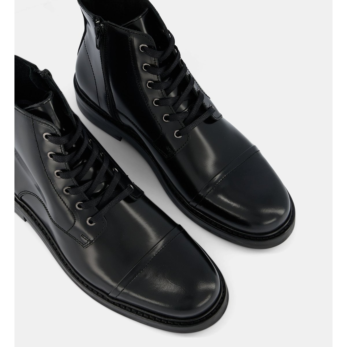 Boots olivier cuir polido noir, COMPTOIR GL