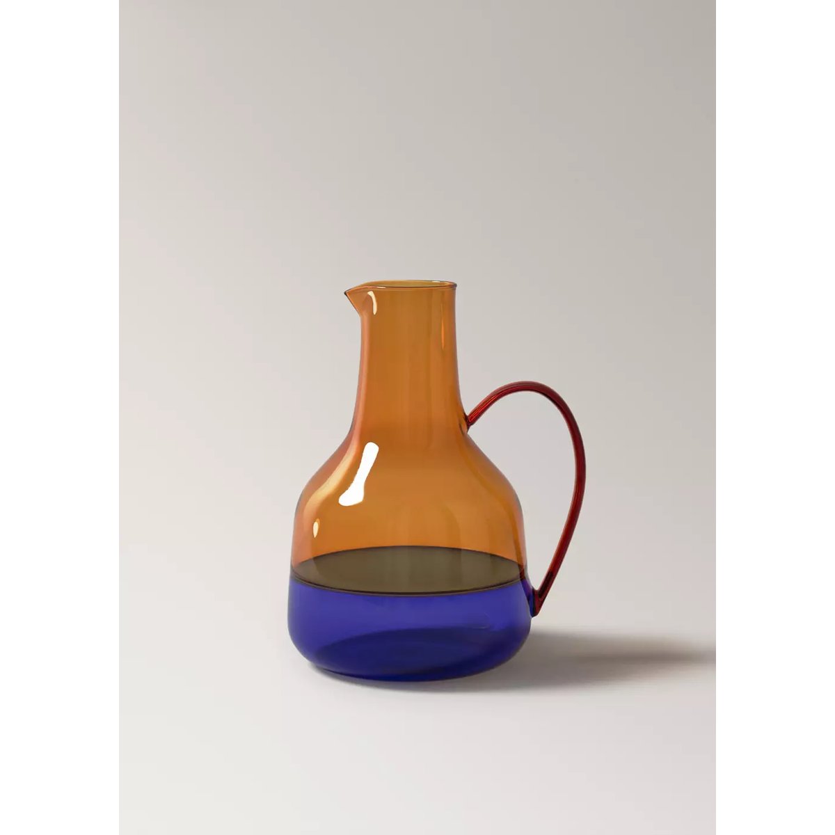 Carafe en verre bicolore orange, MANGO HOME