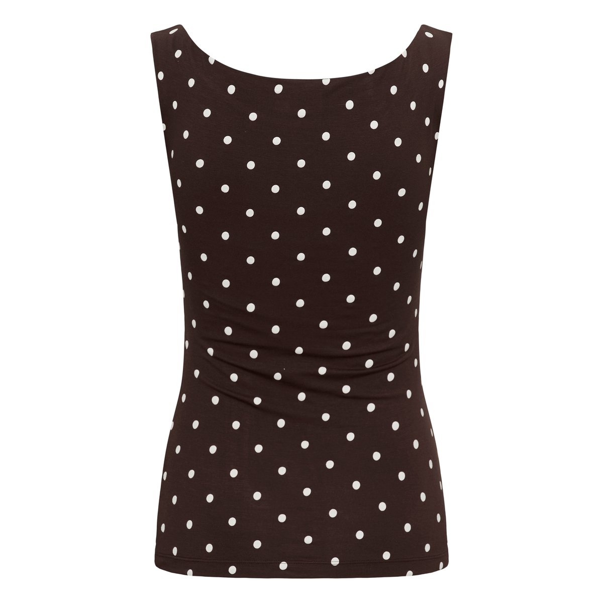 Blouse sans manches marron coffee bean/chalk dot, KAFFE