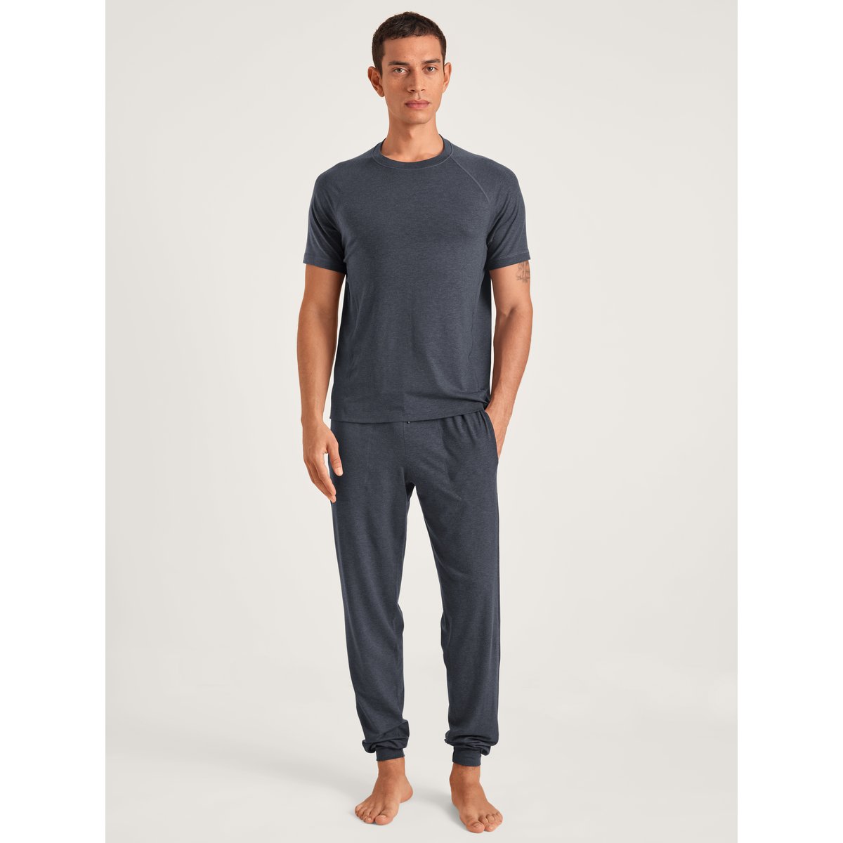T-Shirt à manches courtes manches courtes Lyocell DEEPSLEEPWEAR WARMING anthrazit, CALIDA