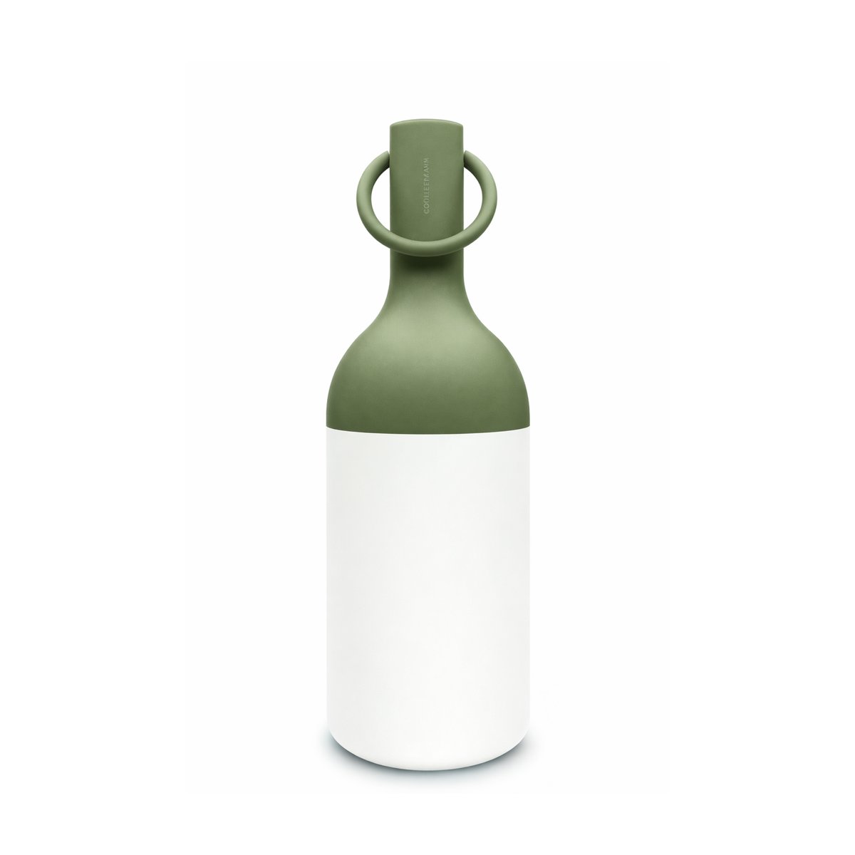 Petite lampe nomade en plastique - ELO blanc et vert olive, MAISON PAVANE