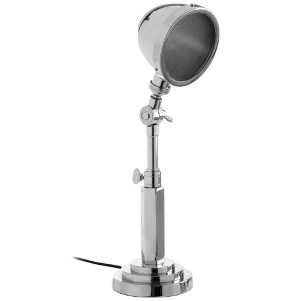 Mejia Industrial-Style Metal Task Table Lamp in Silver silver-coloured, SO'HOME