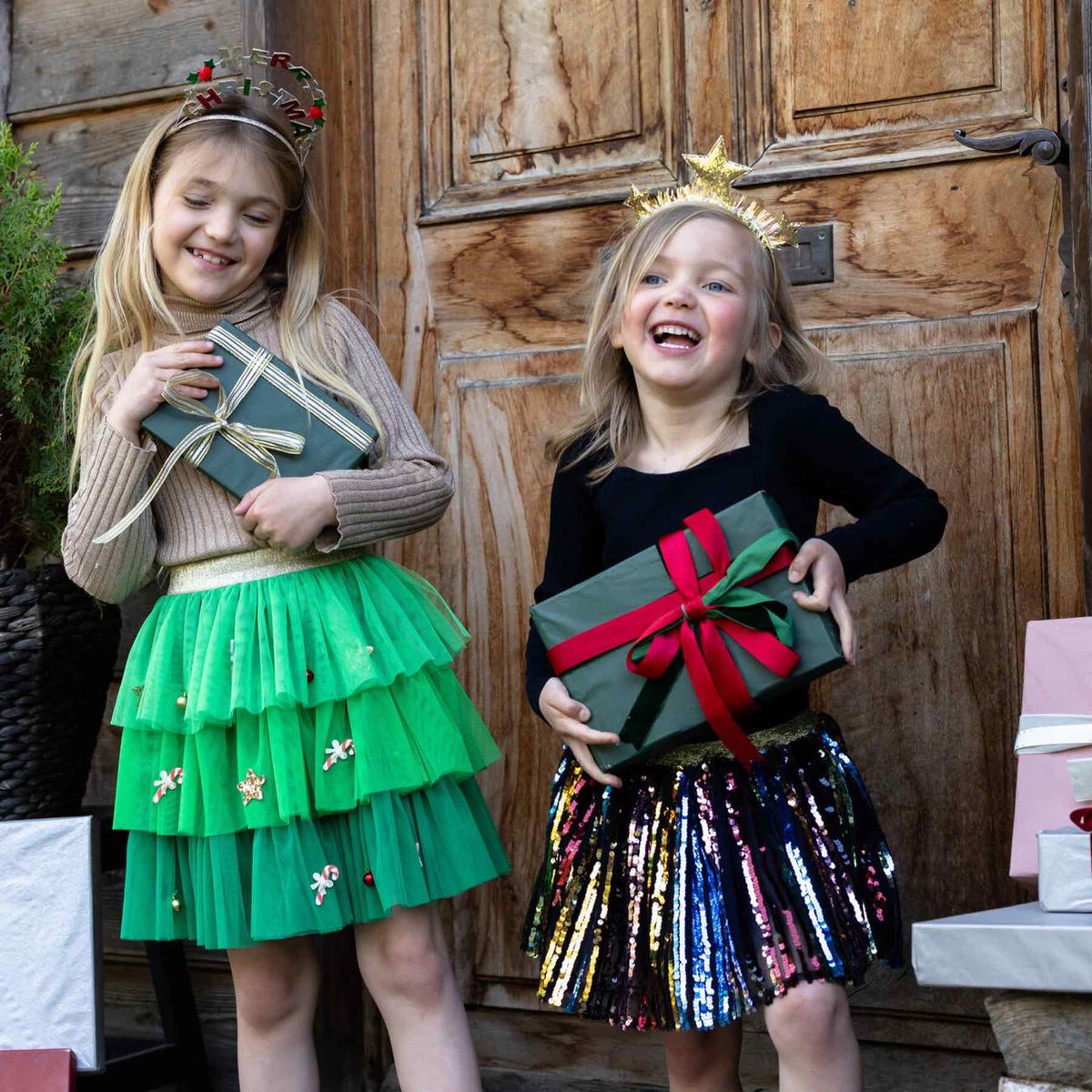 Déguisement enfant jupe tutu noël vert, GREAT PRETENDERS