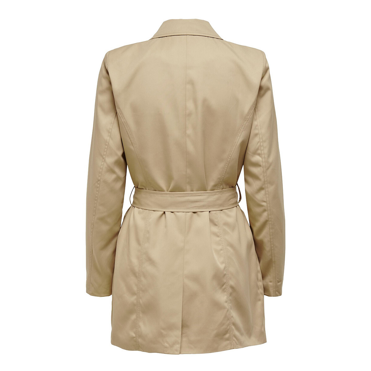 Buttoned Trench Coat with Tie-Waist beige, ONLY