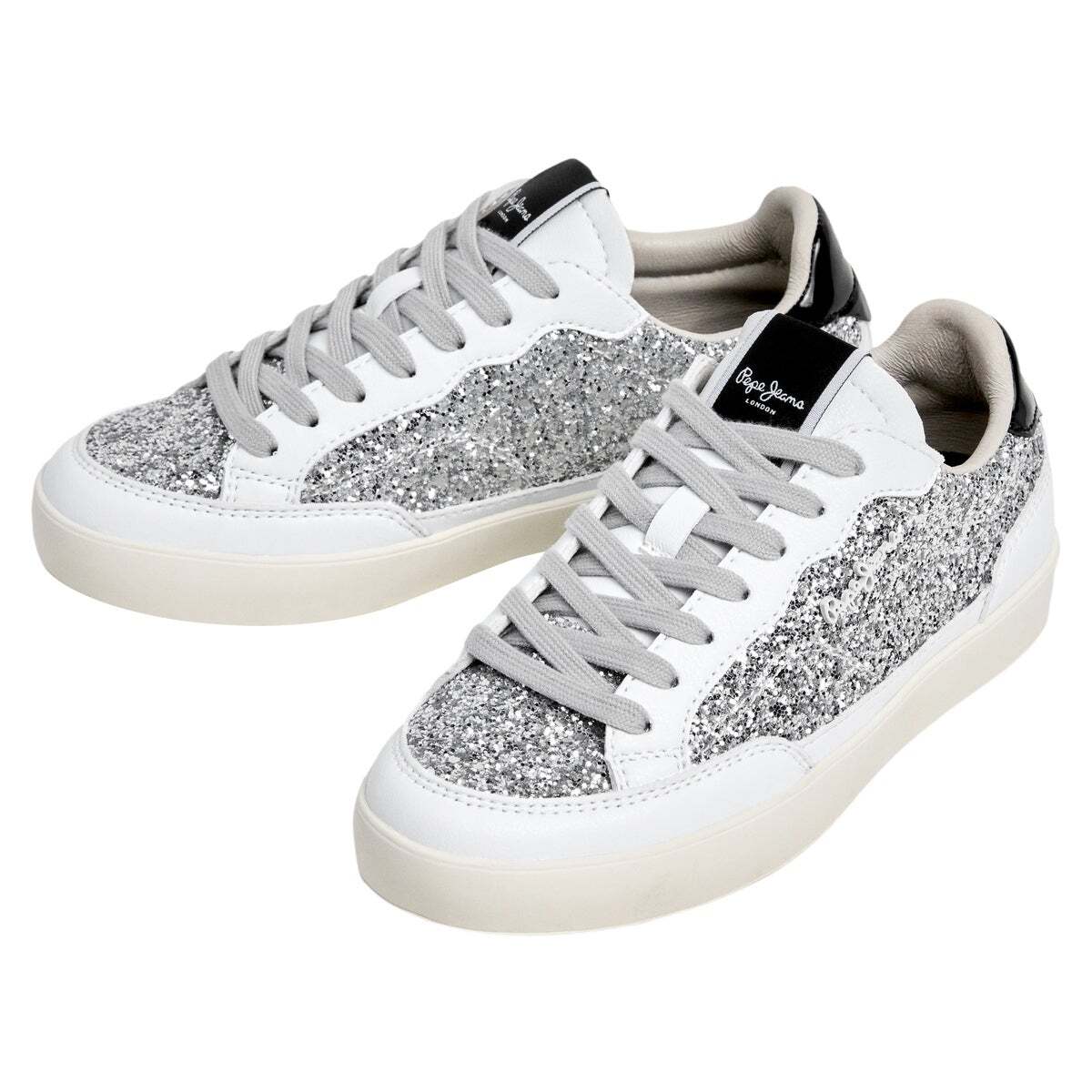 Baskets Avec Détails Paillettés argent, PEPE JEANS