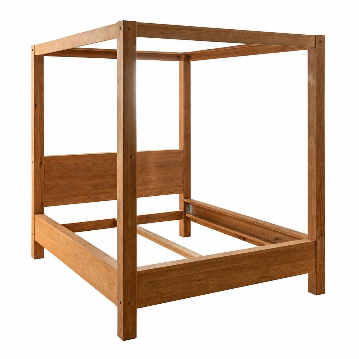 Lit baldaquin cadre 180 cm en bois – style naturel VERBIER bois naturel, PIER IMPORT