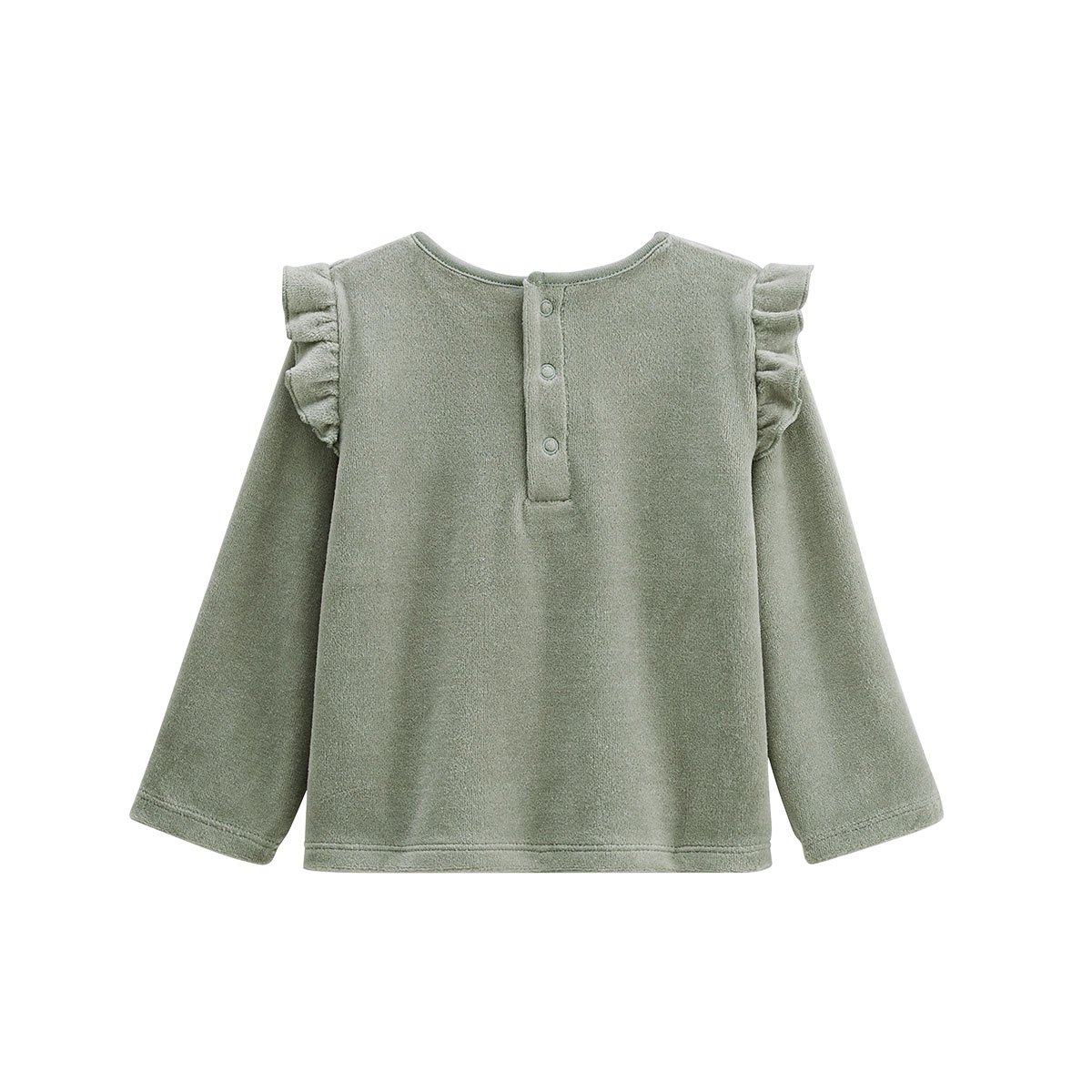 Pyjama enfant 2 pièces en velours Lily kaki, PETIT BEGUIN