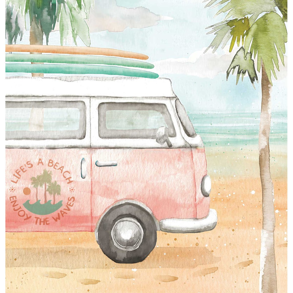 Papier peint vive le surf intissé, HEXOA