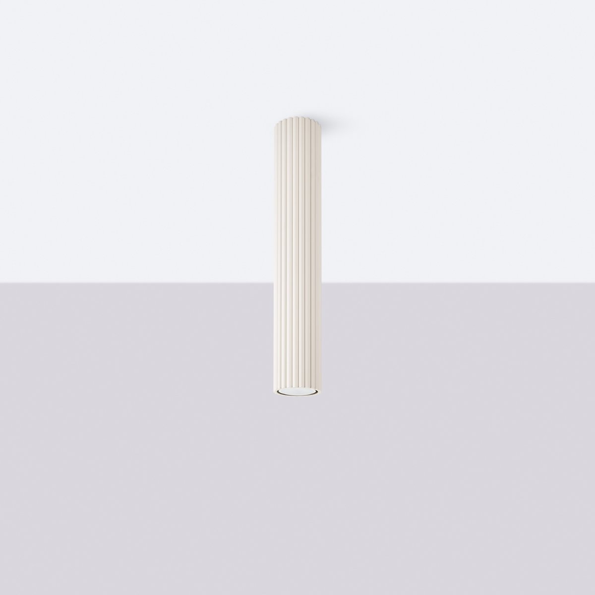 Plafonnier Aluminium Beige GU10 1 Karbon 40 beige, EDEN