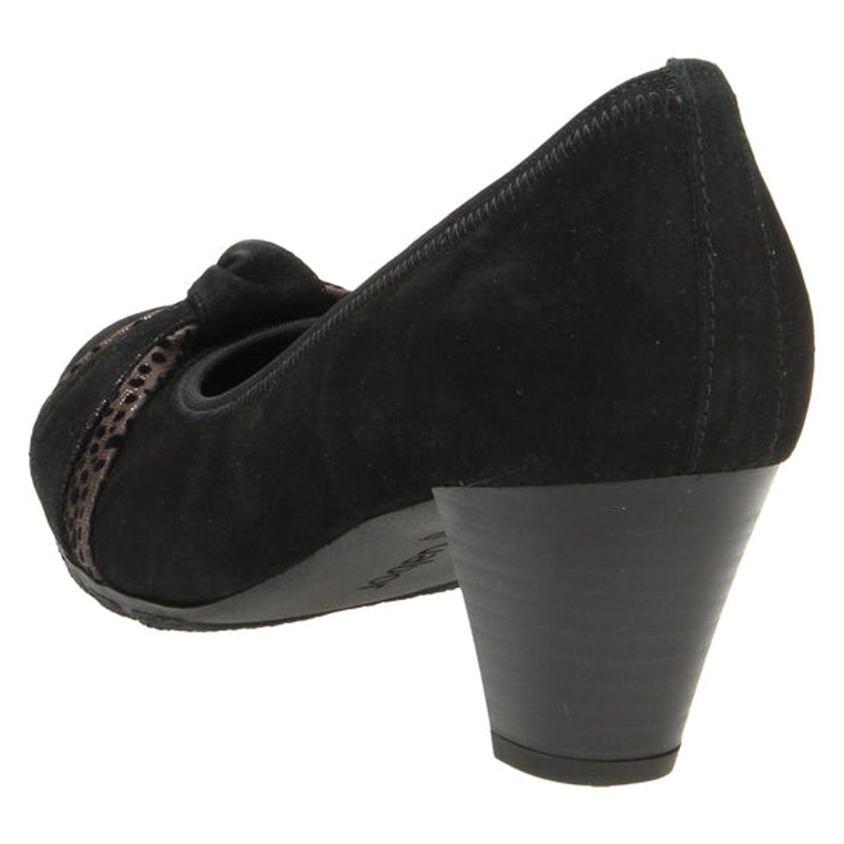 Escarpins en cuir noir, GABOR