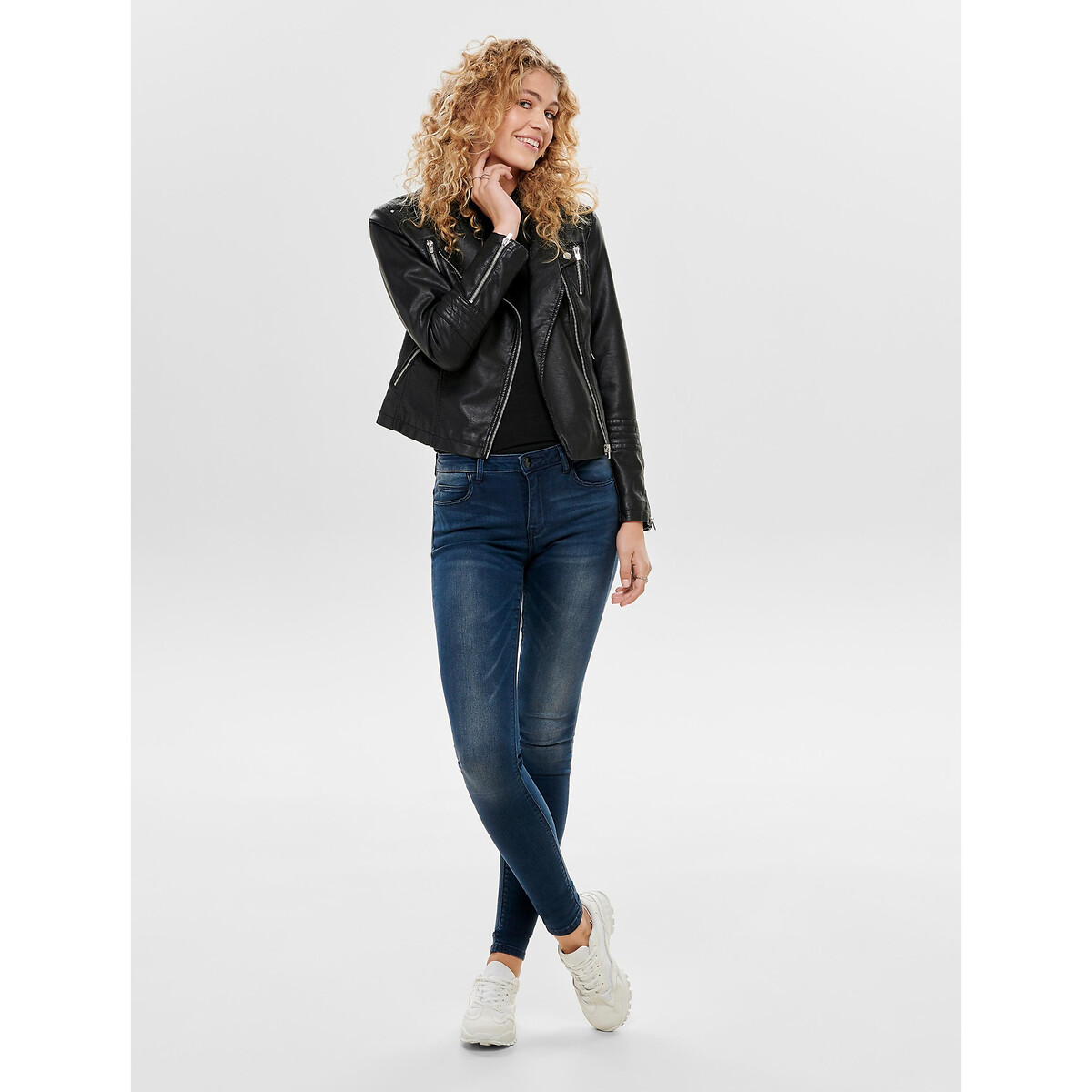 Blouson court fermeture zippée noir, ONLY