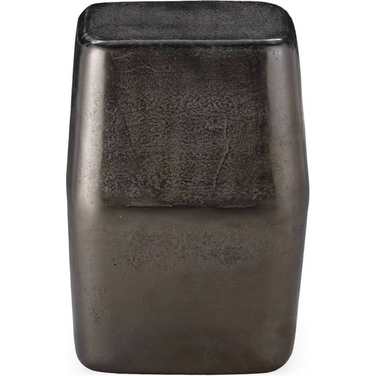 Table d'appoint métal au rendu sculptural nickel noir, RECOLLECTION