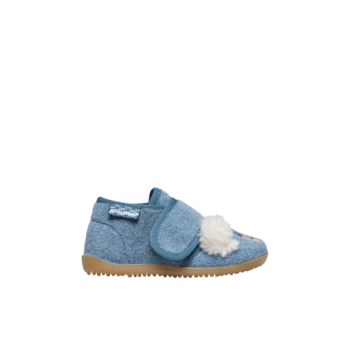 Pantoufles en tissu BISUE bleu clair-, NATURINO