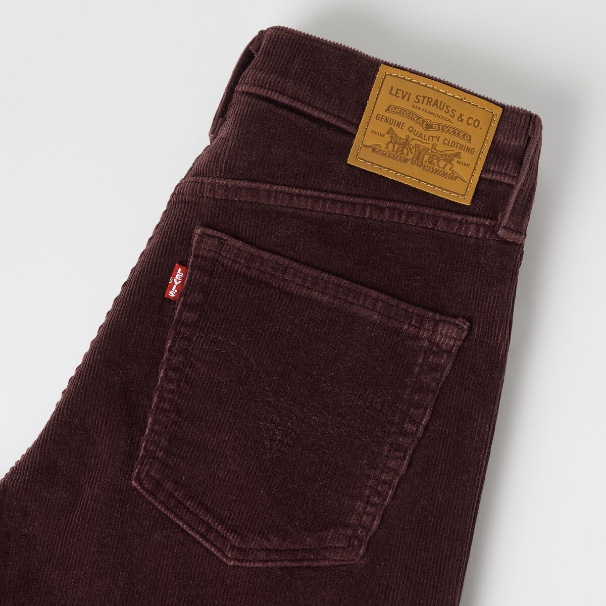 Pantalon Ribcage Flare en velours bordeaux, LEVI'S