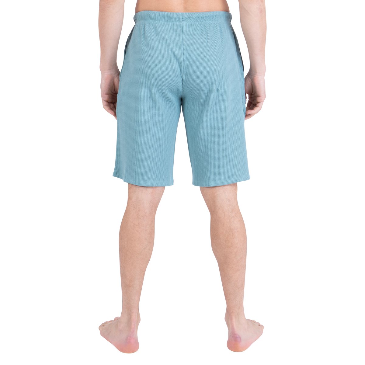 Pyjama court WAFFLE bleu-vert, ATHENA