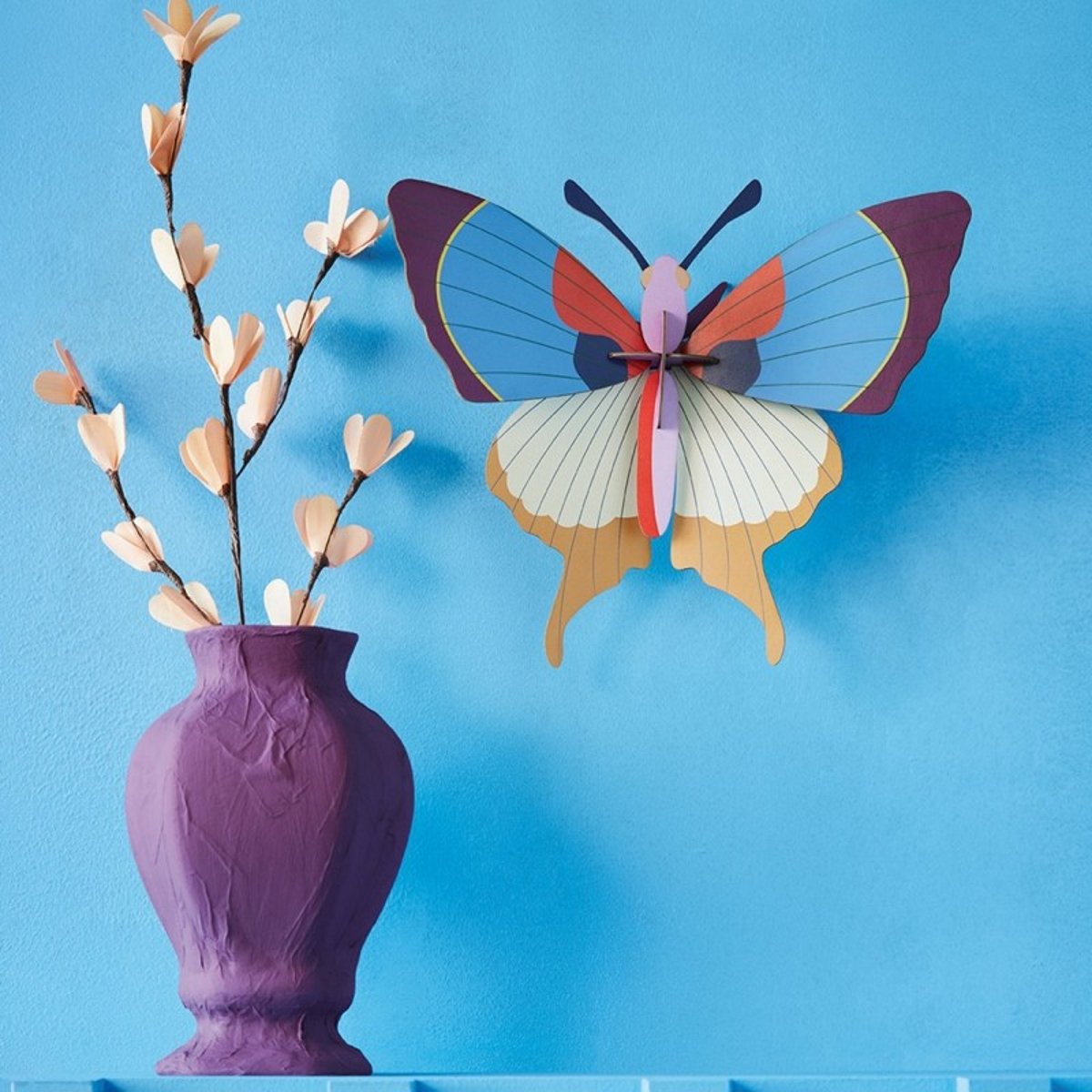 Papillon décoratif Plum Fringe Butterfly multicolore, STUDIO ROOF