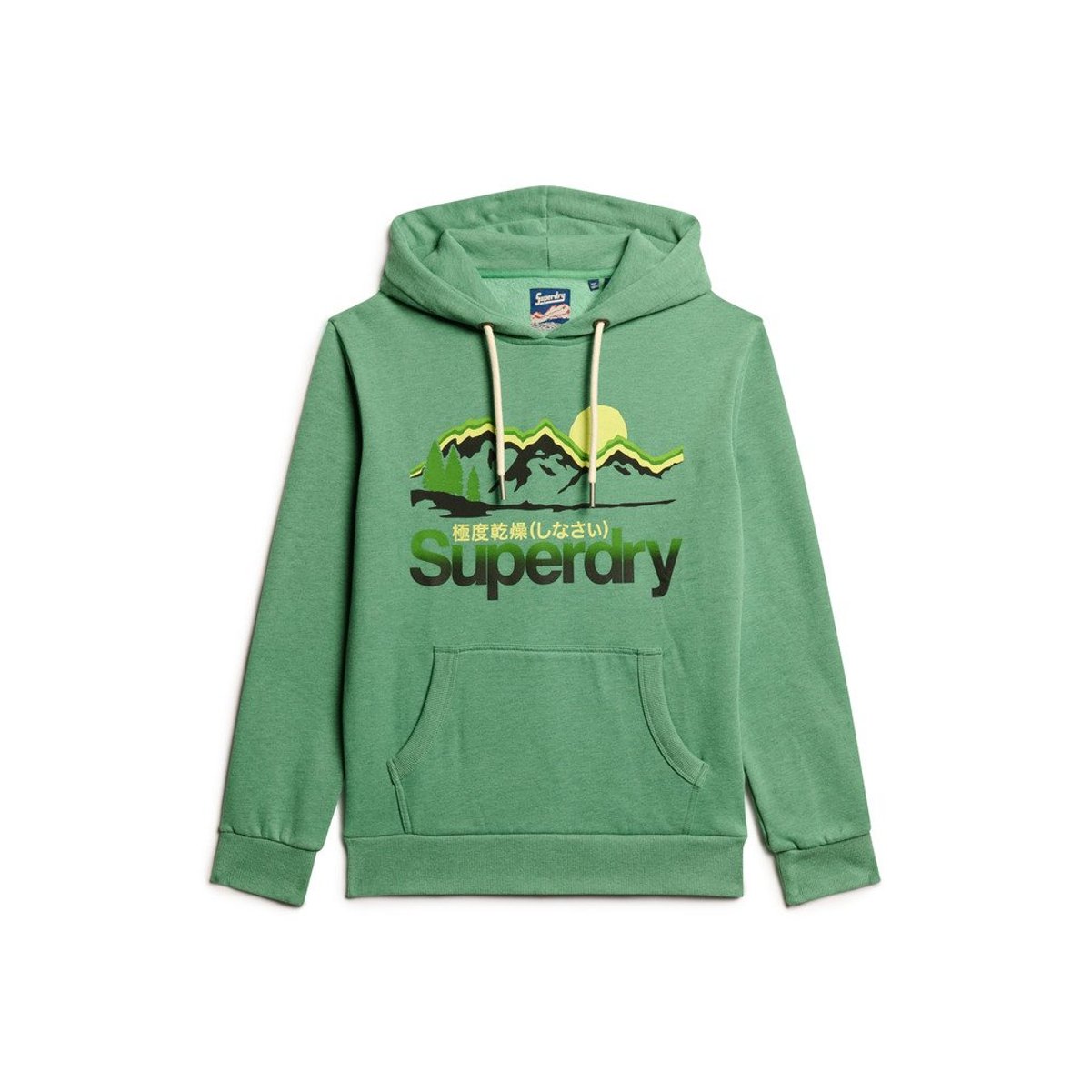 Sweat à capuche et motif Great Outdoors menthe glaciale chiné, SUPERDRY