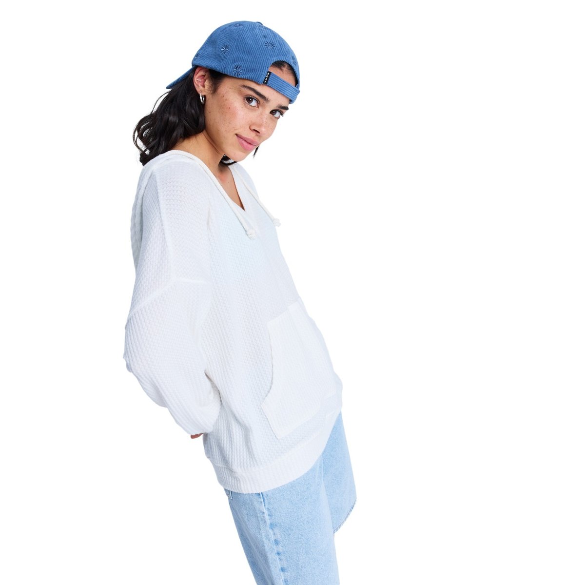 Sweat à capuche oversize en tricot OCEAN DRIVE. blanc egret, ROXY