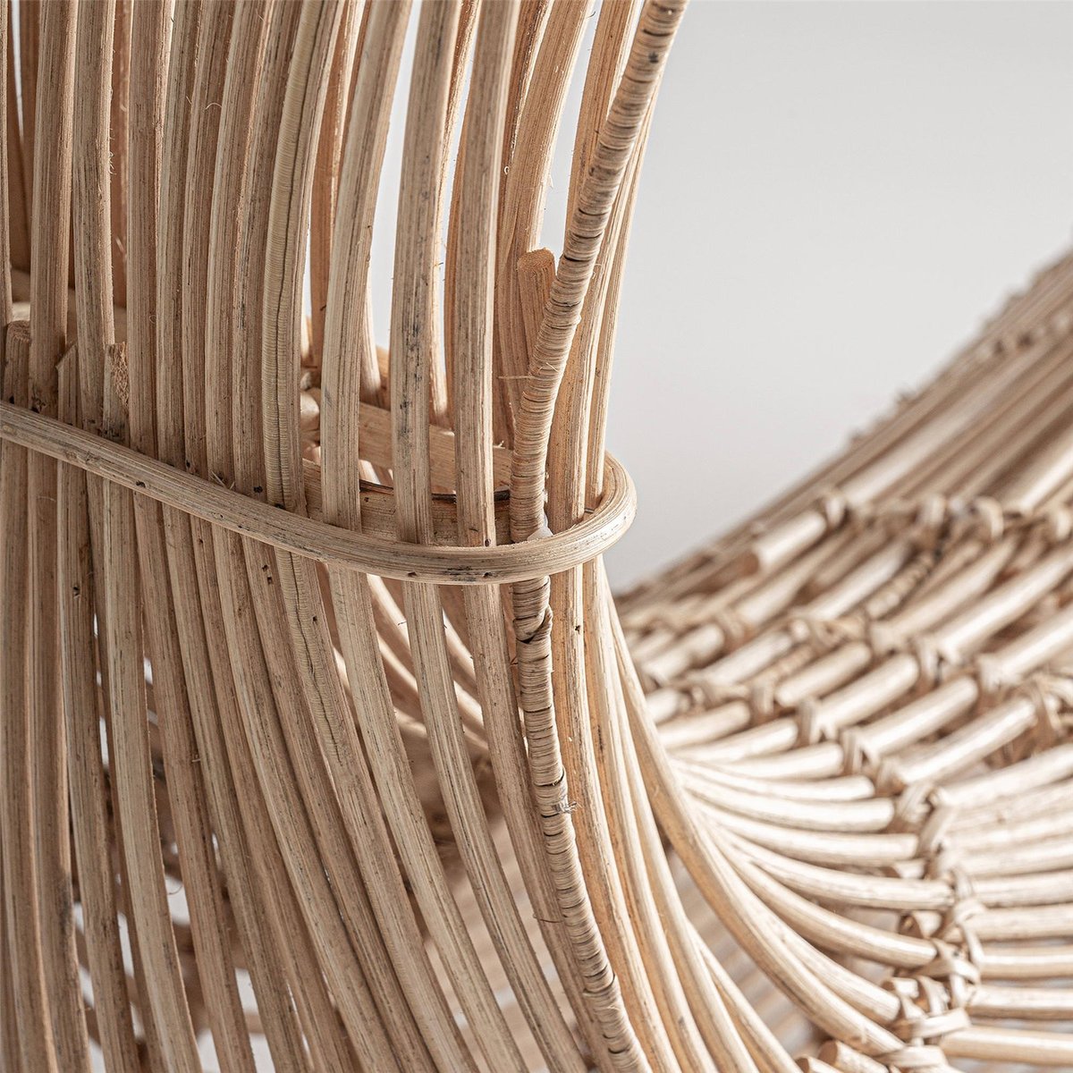 Suspension en rotin forme poisson marron naturel effet bois, RECOLLECTION