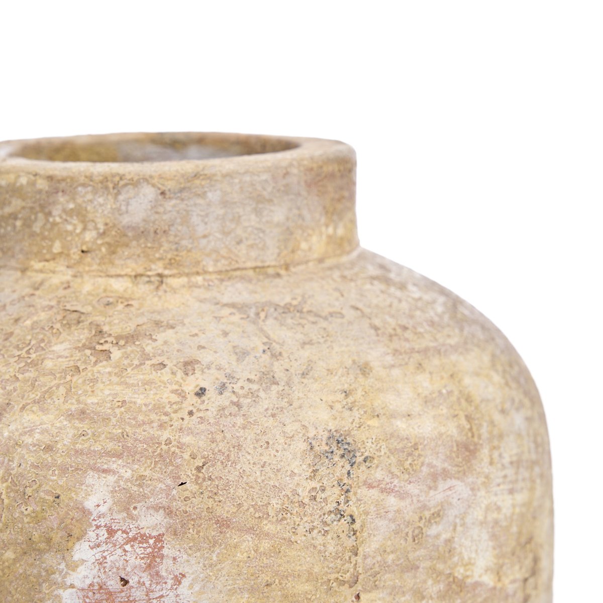 Vase en terre cuite CLAY ECHO crème, BAZAR BIZAR