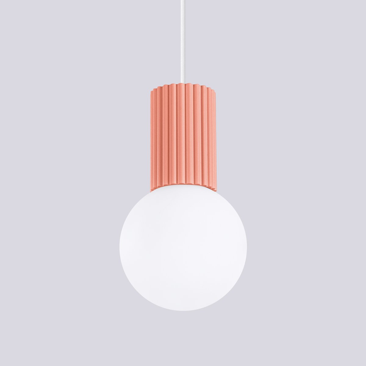 Suspension Aluminium Pêche G9 1 Halo rose, EDEN
