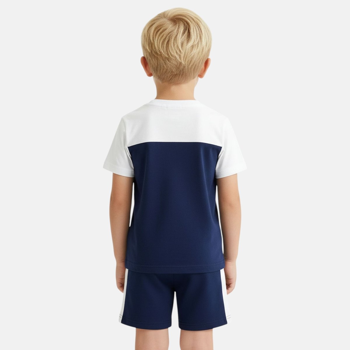 Ensemble t-shirt manches courtes et short BLOCK bleu marine, ELLESSE