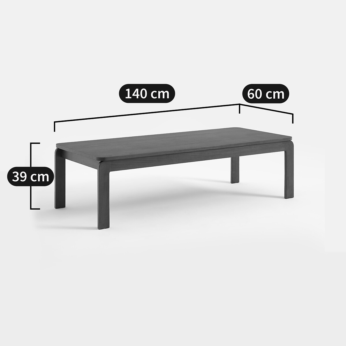 Salontafel van notenhoutfineer, Talet notenhoutkleur, LA REDOUTE INTERIEURS