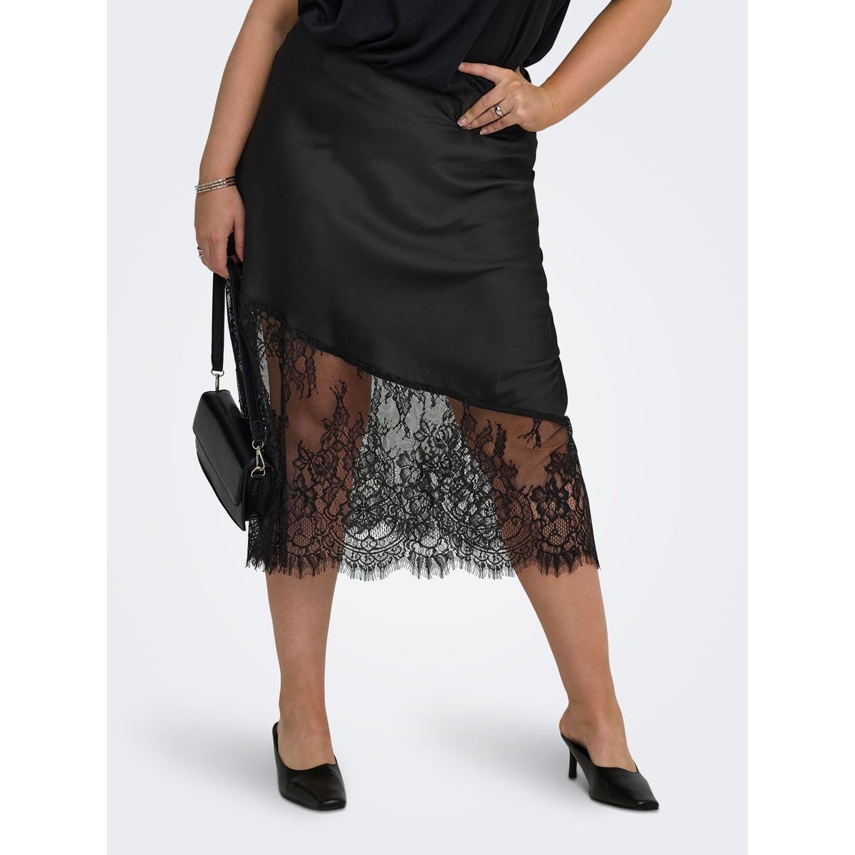Jupe Asymétrique black, ONLY CARMAKOMA