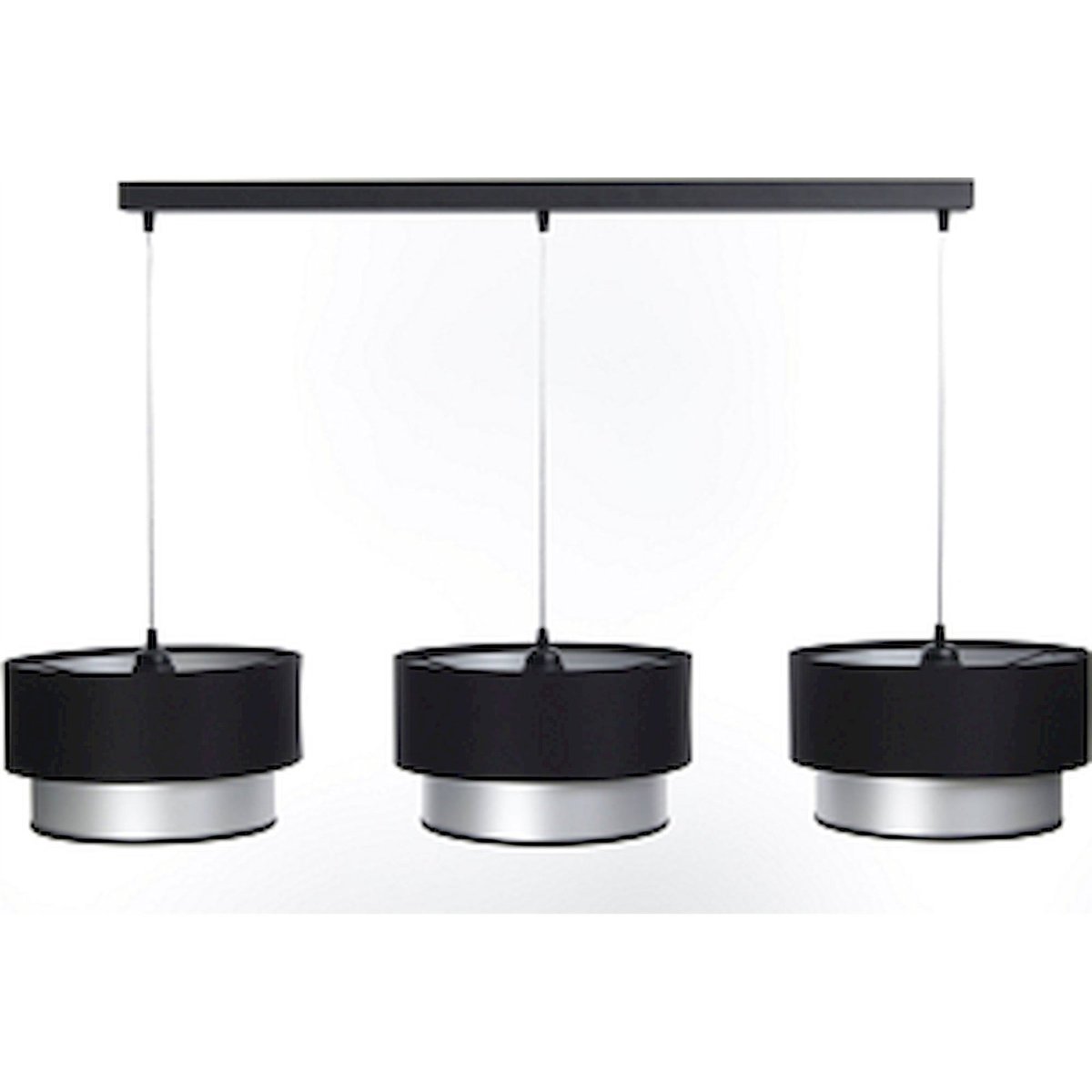 Suspension satin style chic, DUO ELLEGANT noir satin avec intérieur argenté, BPS KONCEPT