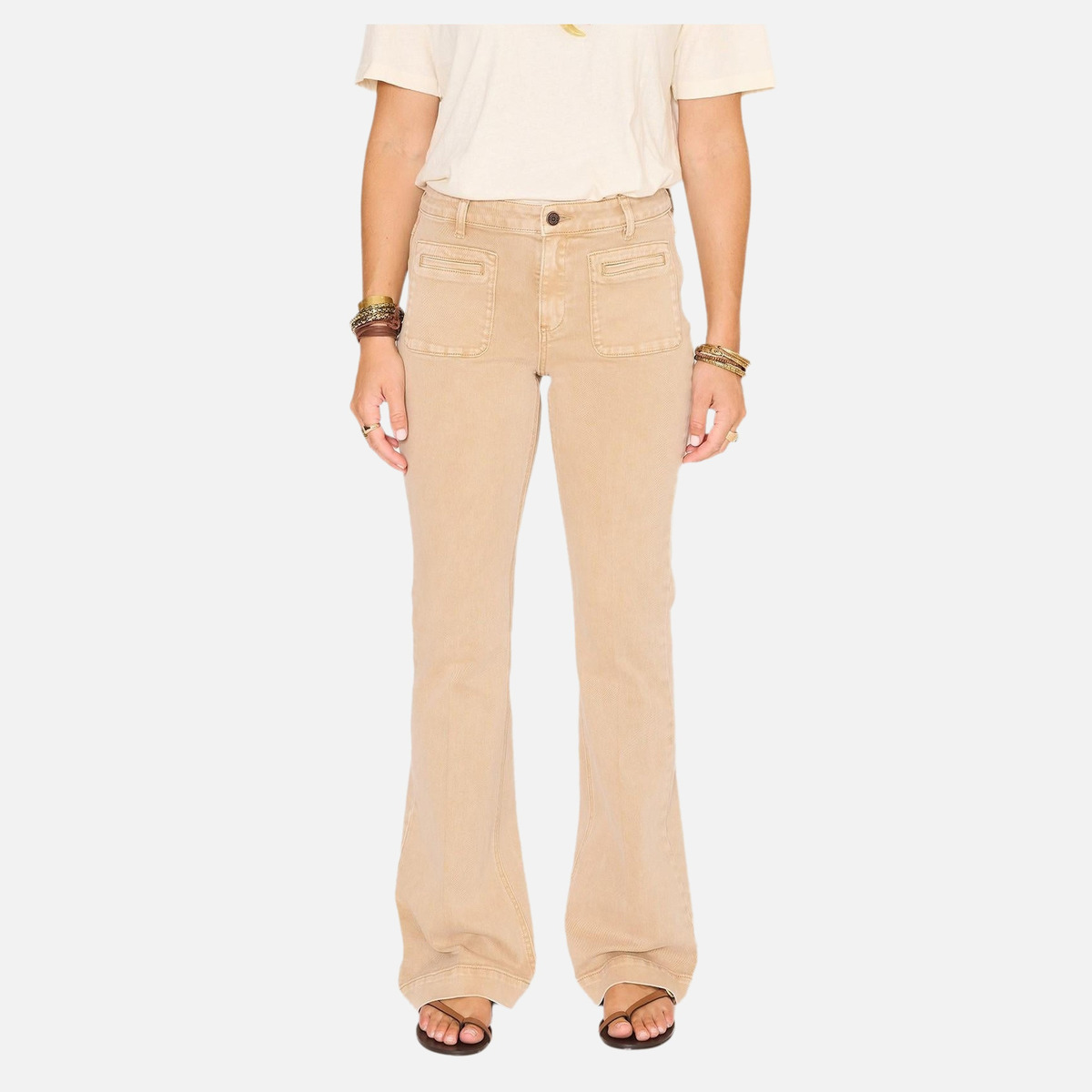 Jean THE DIANA PACIFIC DRILL beige, MKT STUDIO