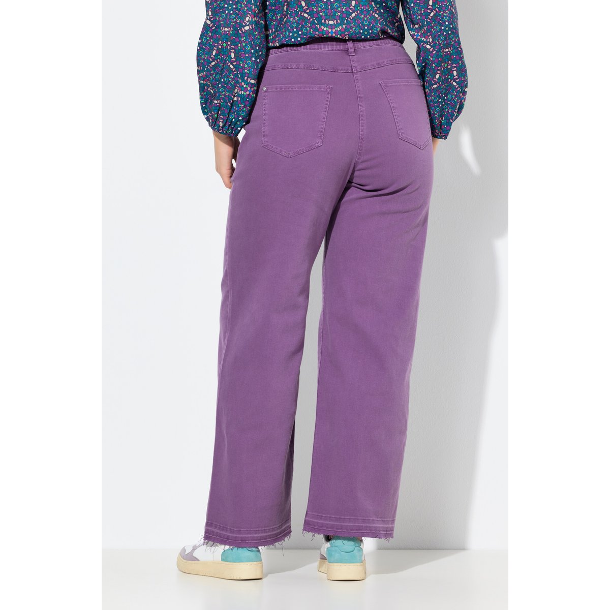 Jean coloré Mary à taille confortable lilas foncé, ULLA POPKEN