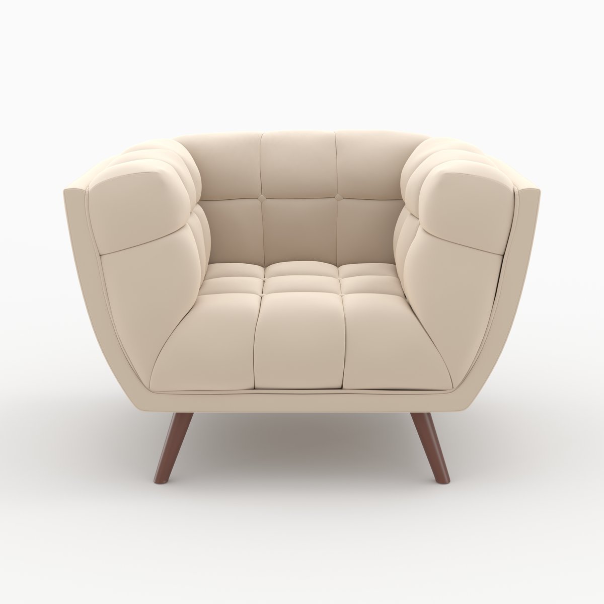 Ensemble canapé et fauteuil en velours - MONA beige, MAISON PAVANE