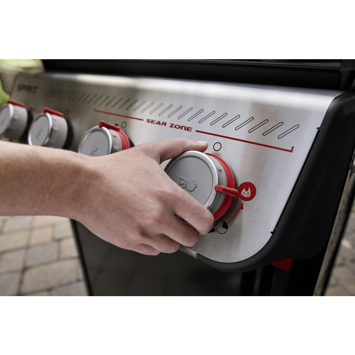 Barbecue gaz Spirit E-425 mix black grill et plancha sur chariot, 61x45 cm noir, WEBER