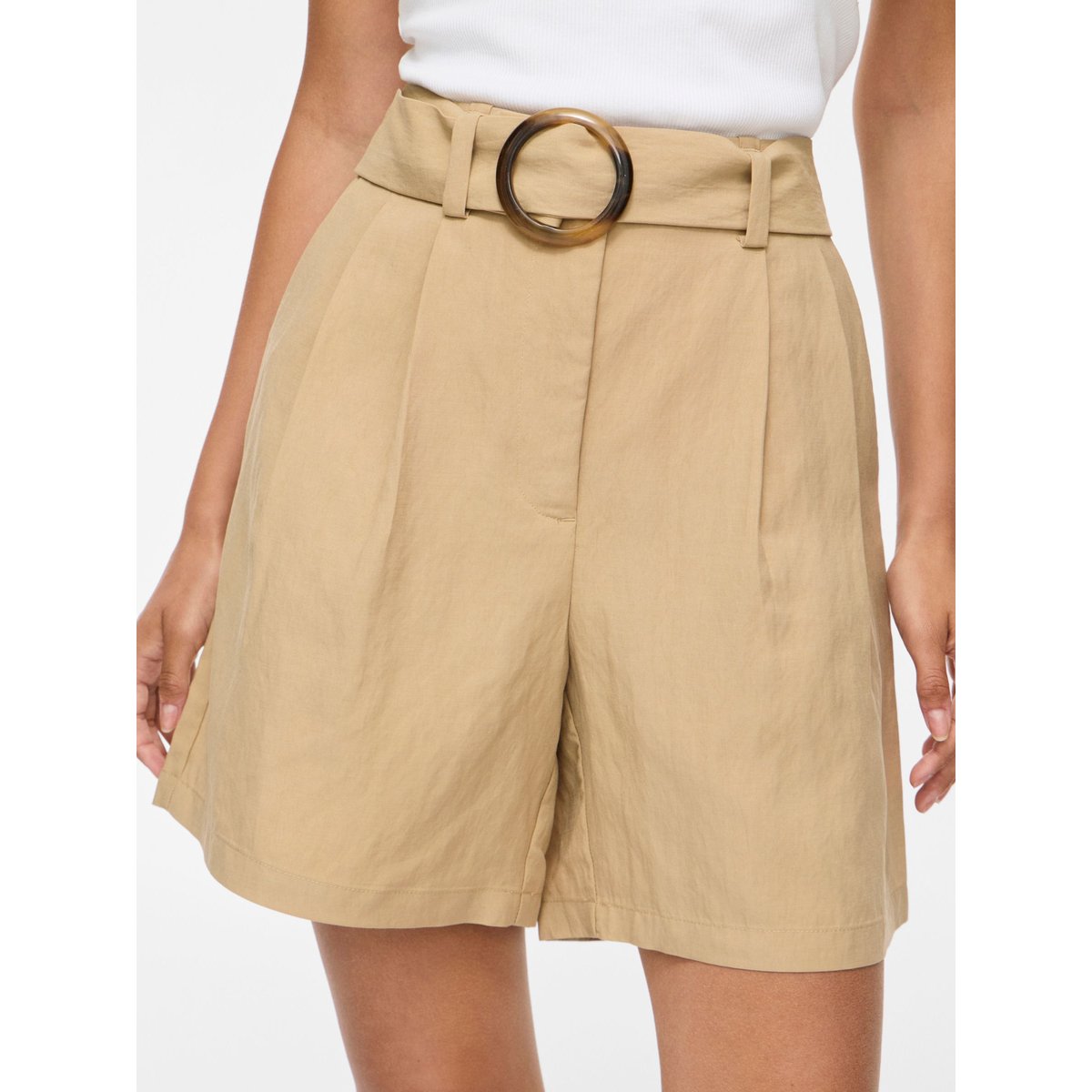 Short À Taille Haute blanc - travertine1, VILA