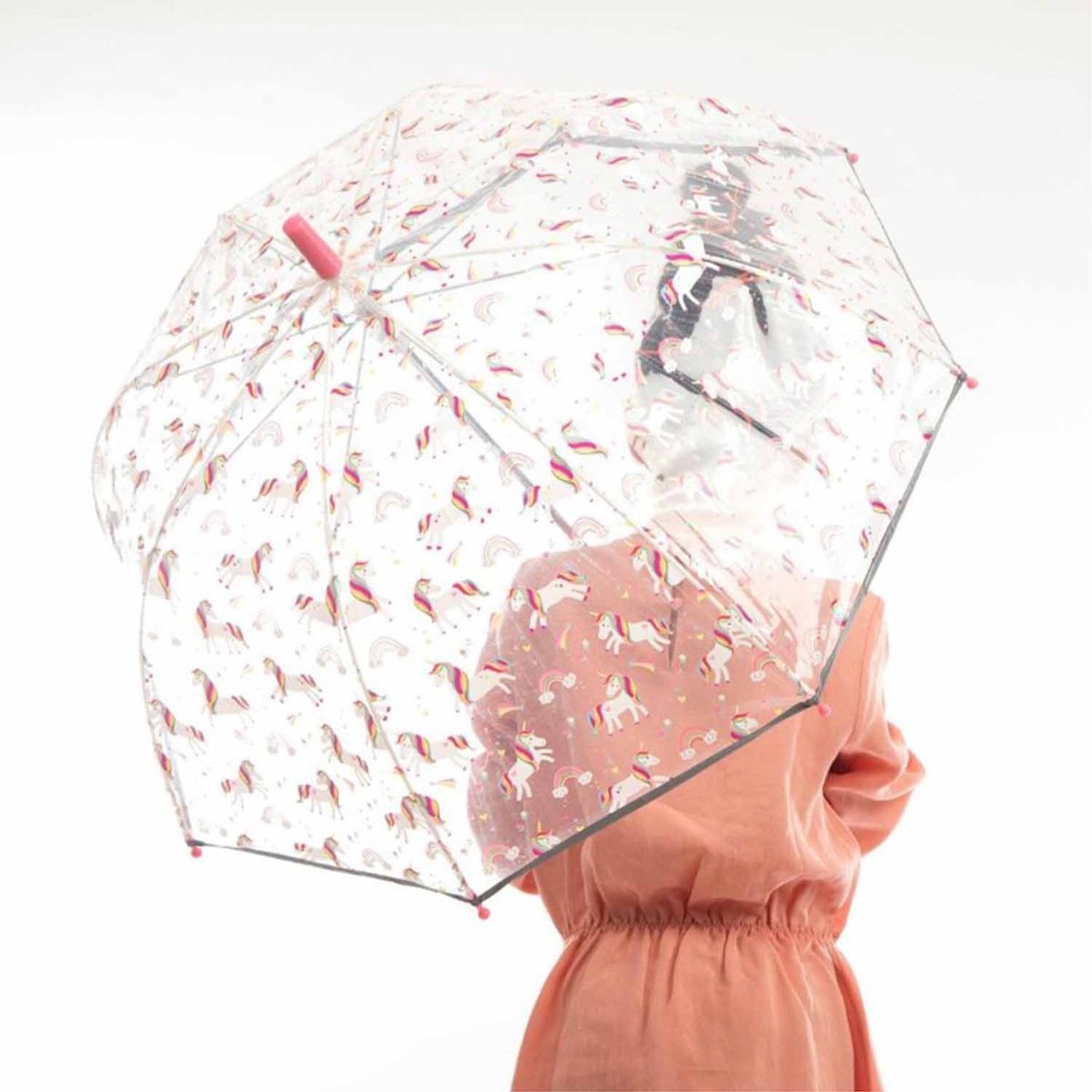 Parapluie cloche transparent, Licorne licorne, SMATI