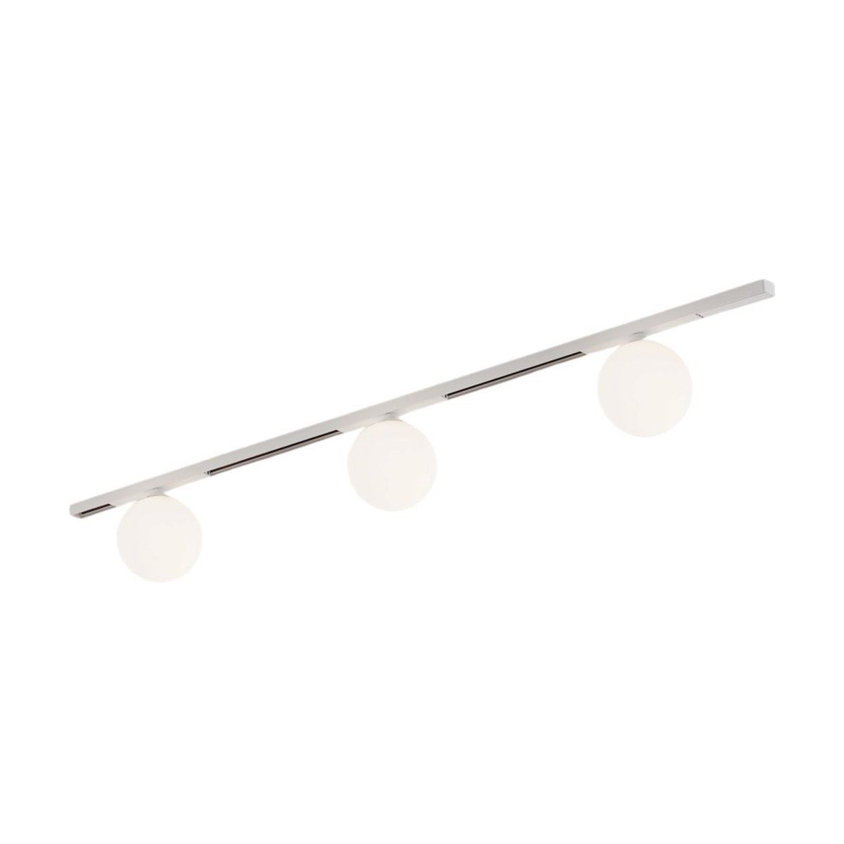 Kit rail 3 boules LED verre dépoli - LYNE blanc, KOSILUM
