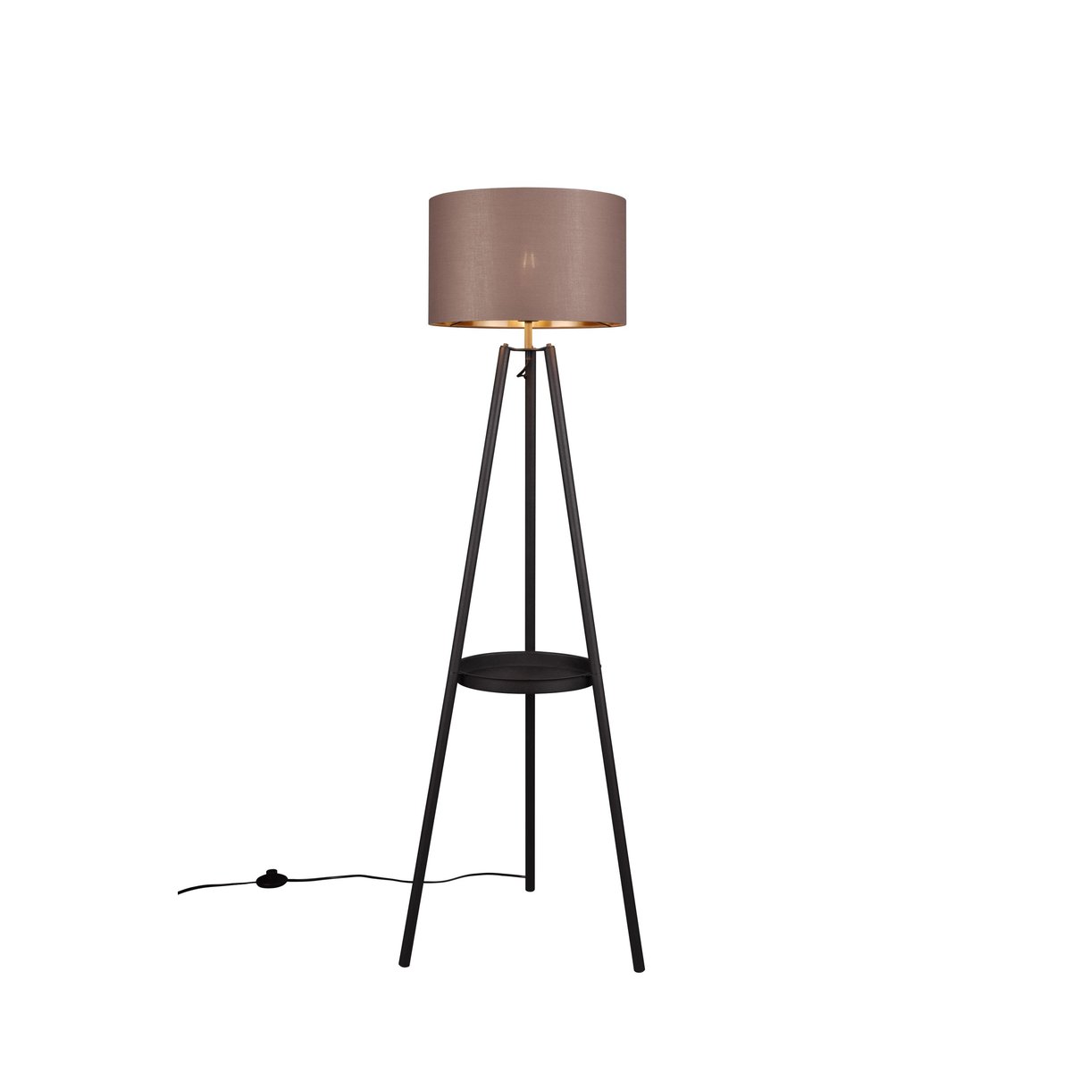 Lampadaire design en métal, COLETTE noir, TRIO