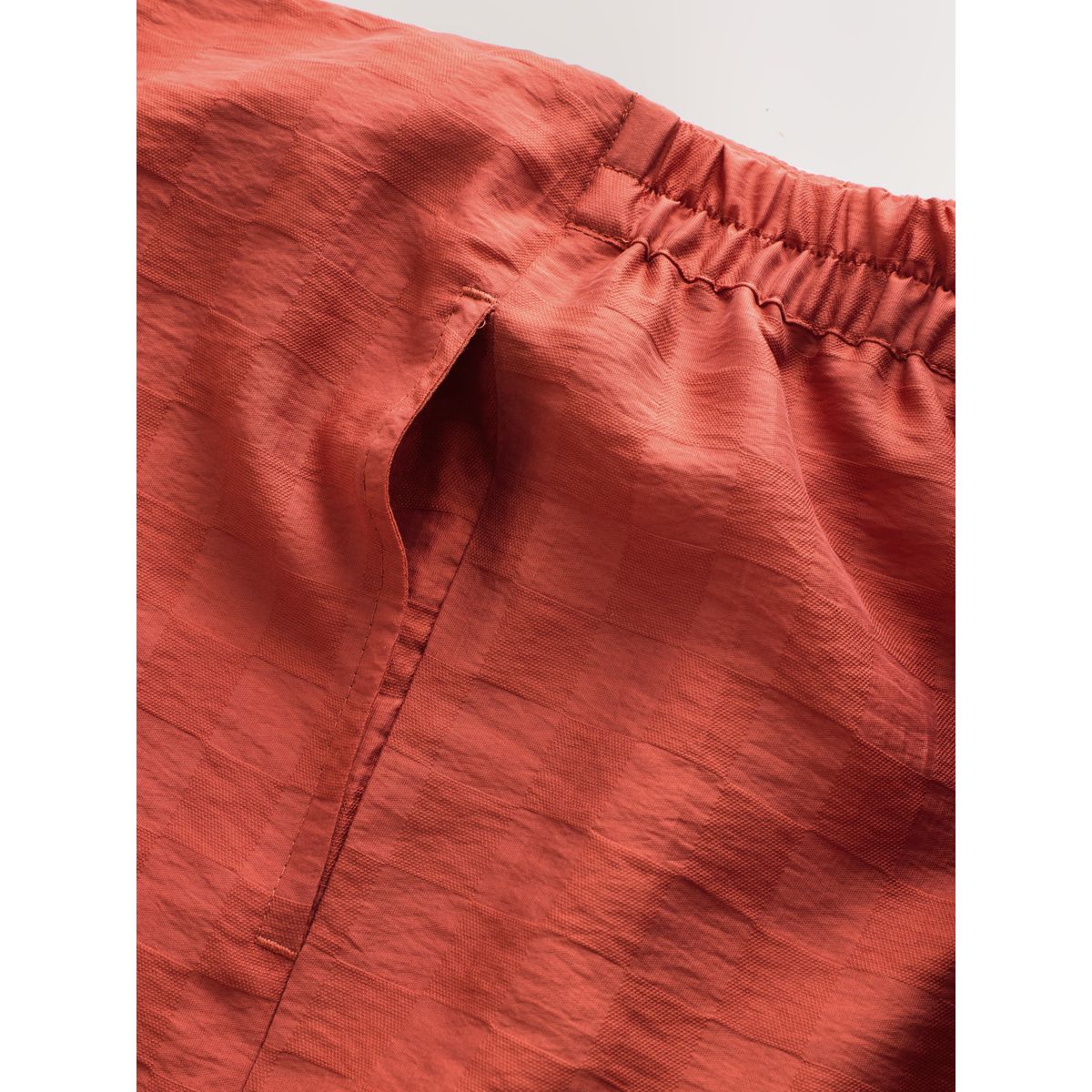 Pantalon à damier jacquard large rouge rouille, NEXT