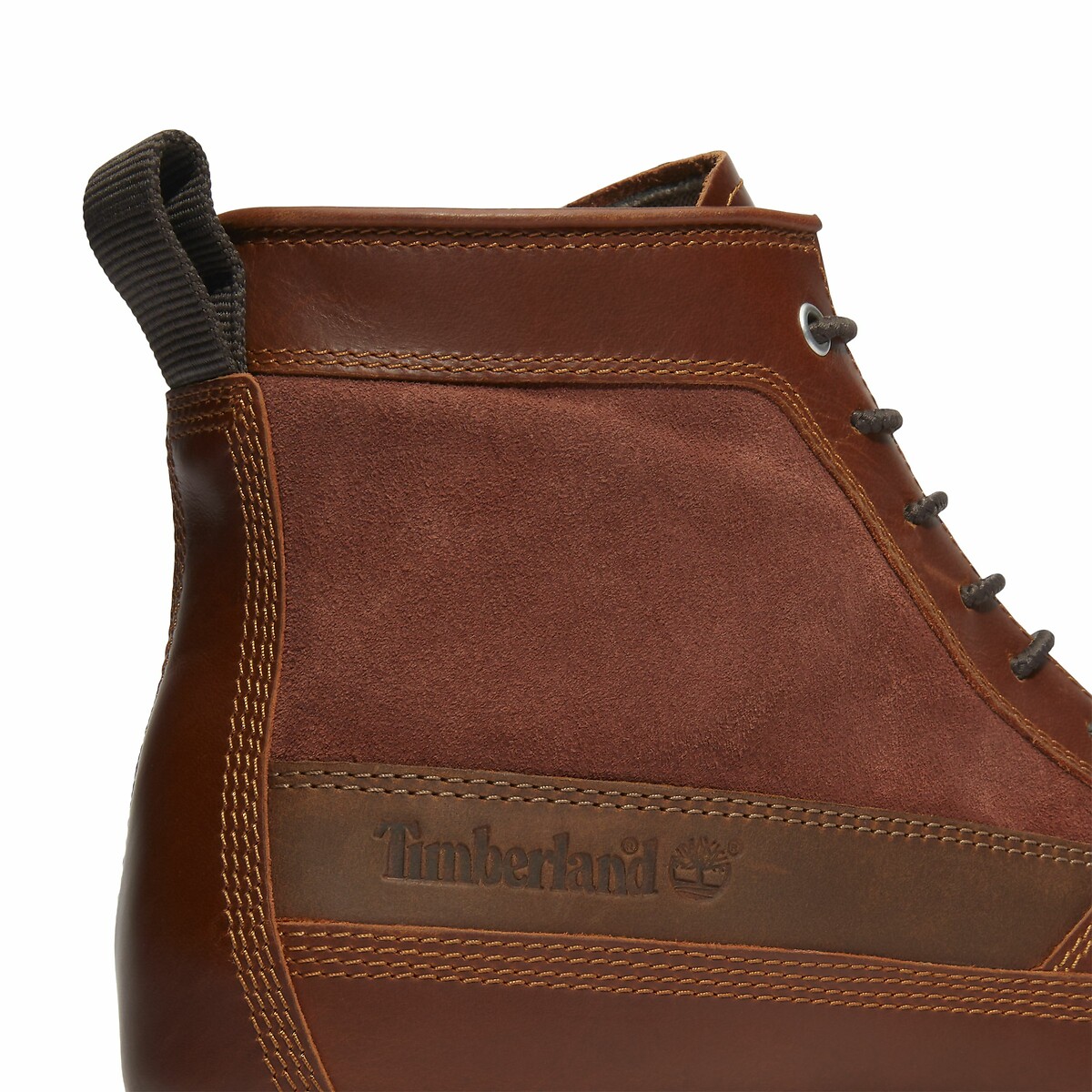 Bottines à lacets en cuir BRITTON MILLS MID LACE rouille, TIMBERLAND
