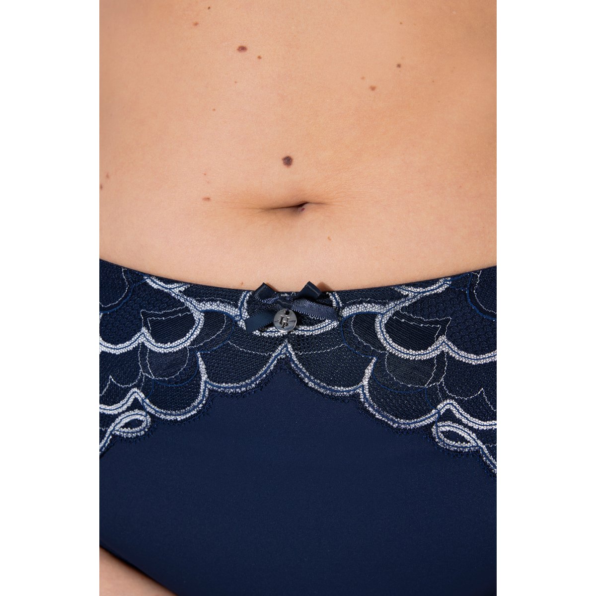 Culotte midi en microfibre bleu nuit, ULLA POPKEN