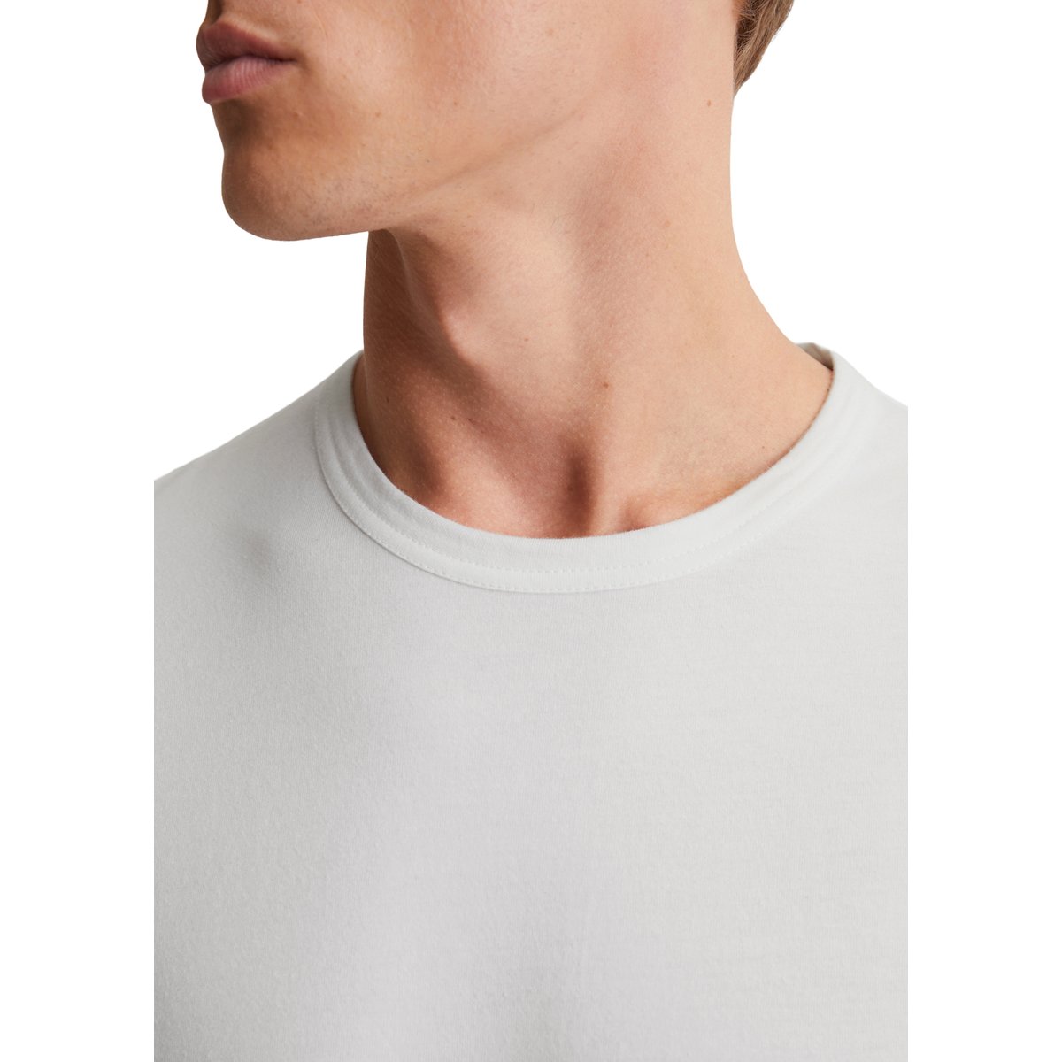 T-shirt regular en coton bio de qualité supérieure blanc, MARC O'POLO