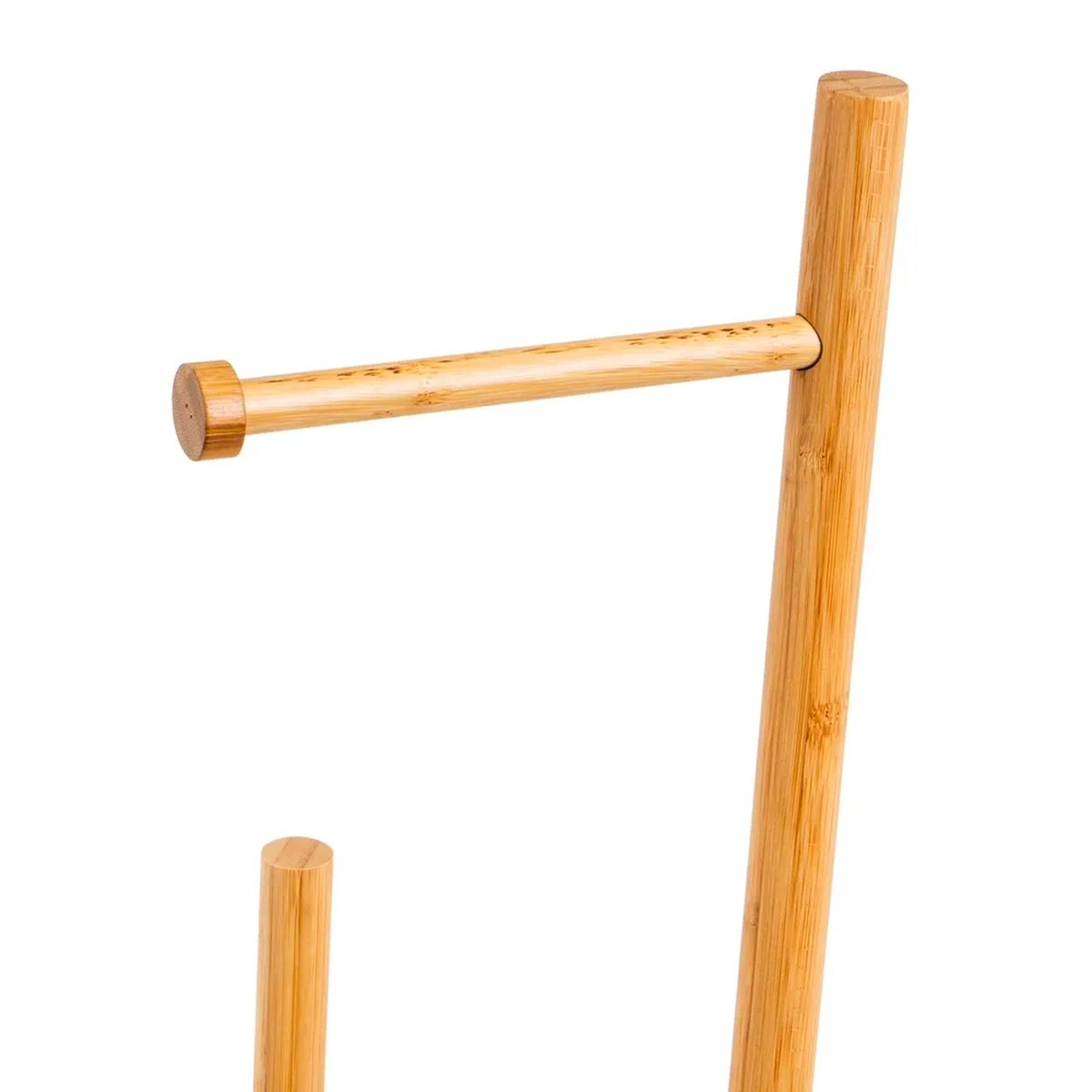 Dérouleur papier toilette avec réserve en bambou bois, WADIGA