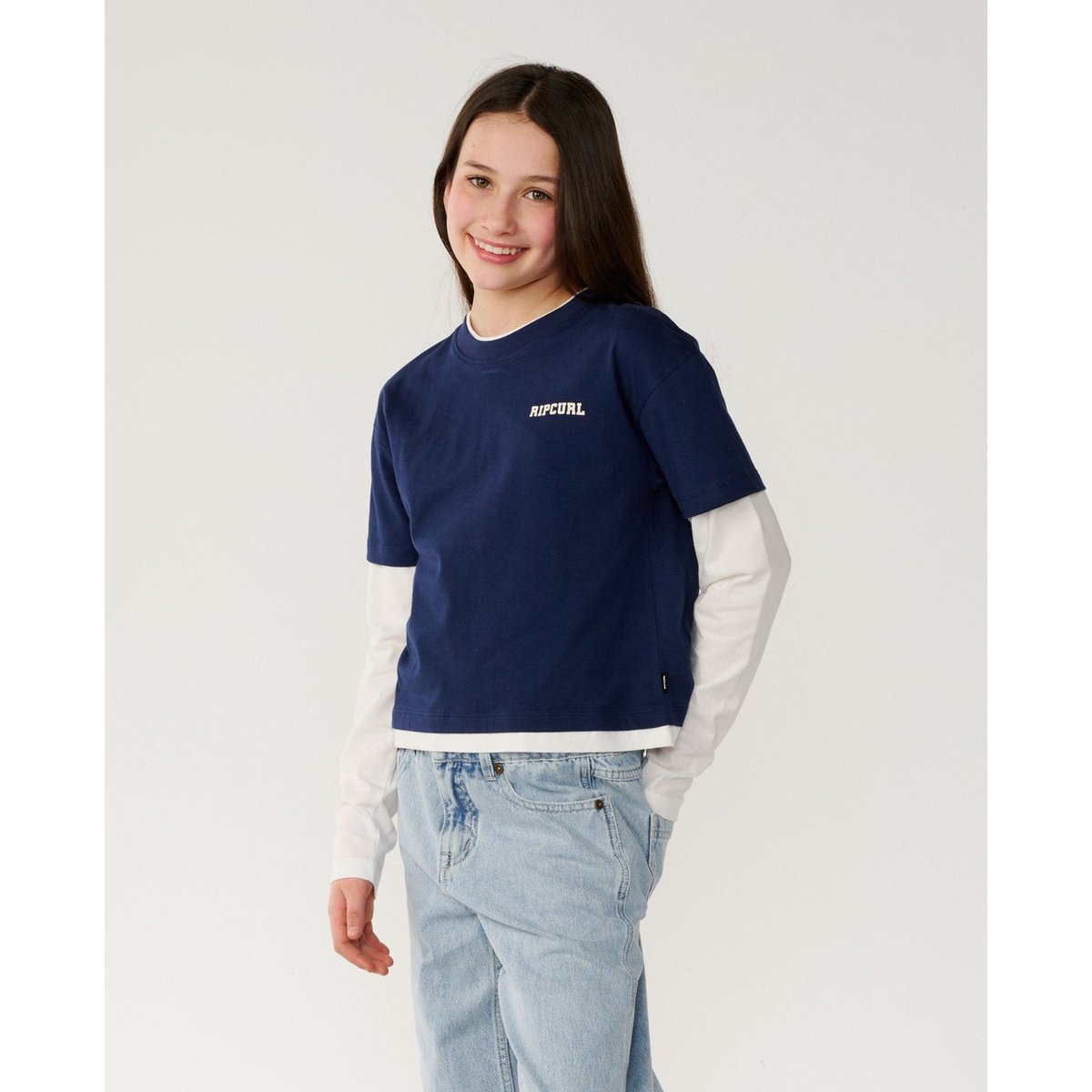 T-shirt enfant à manches longues RETRO Rama navy, RIP CURL