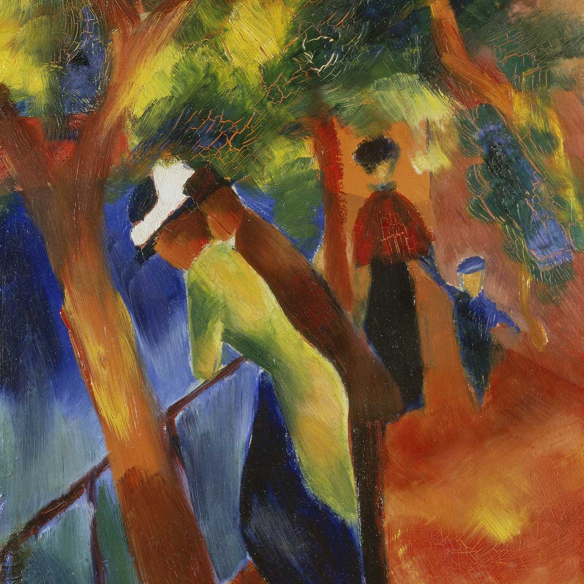 Tableau célèbre August Macke Sunny Path tableau alu dibond, HEXOA