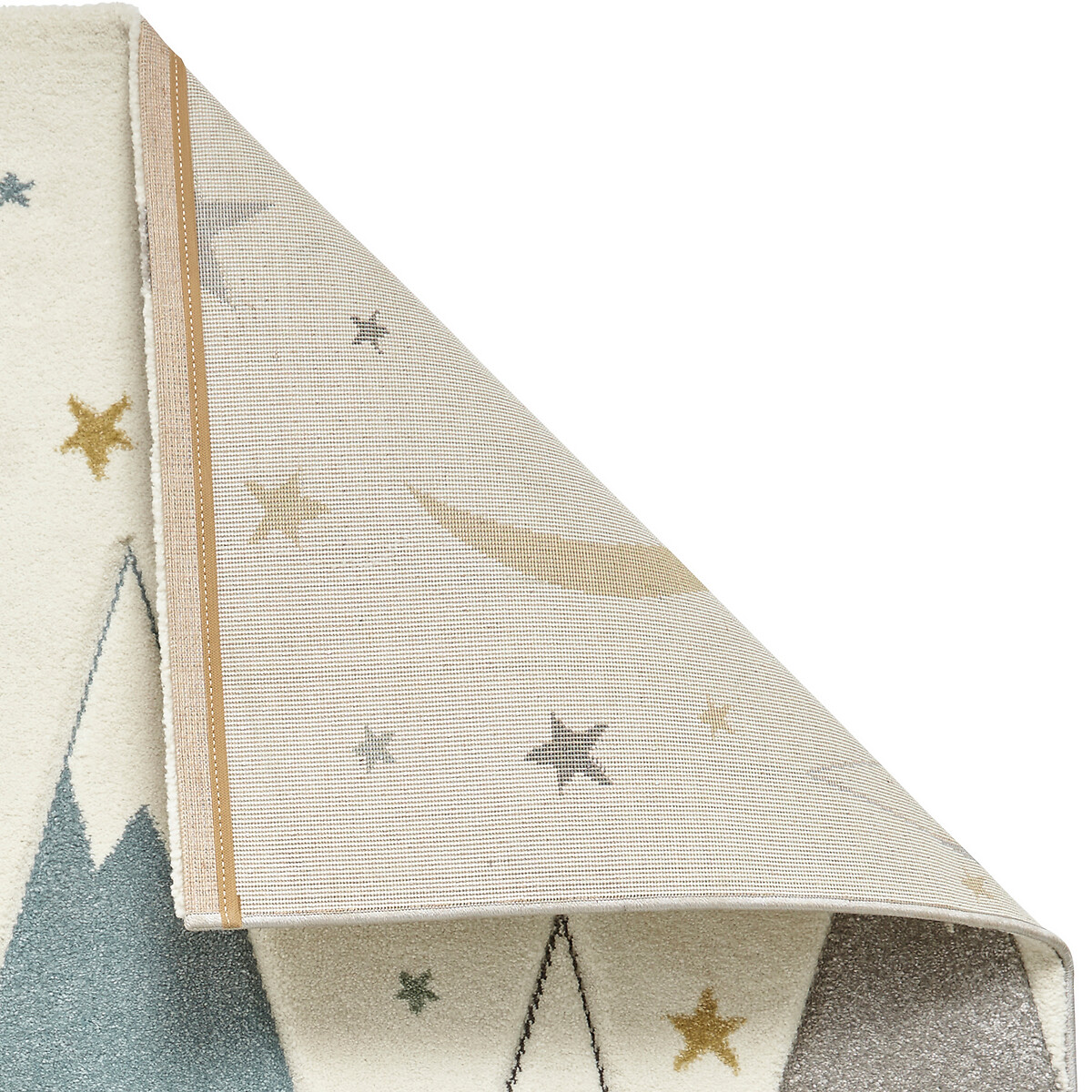 Kids Starry Night Scene Patterned Rug blue, SO'HOME