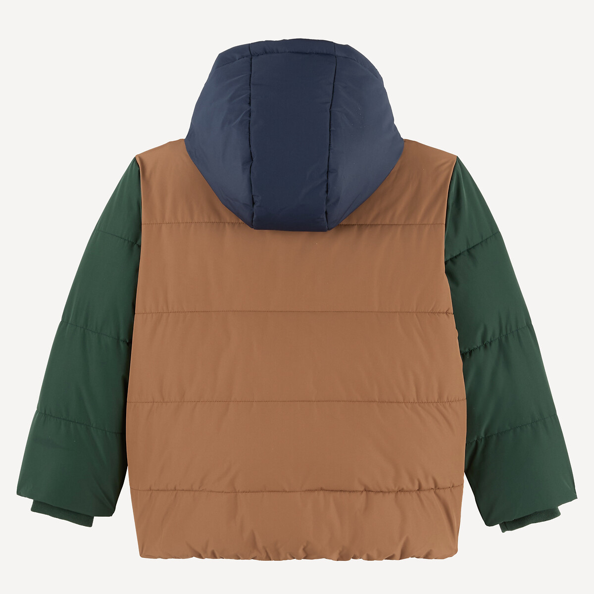 Doudoune chaude à capuche, color block, avec corps doublé polaire colorblock, LA REDOUTE COLLECTIONS
