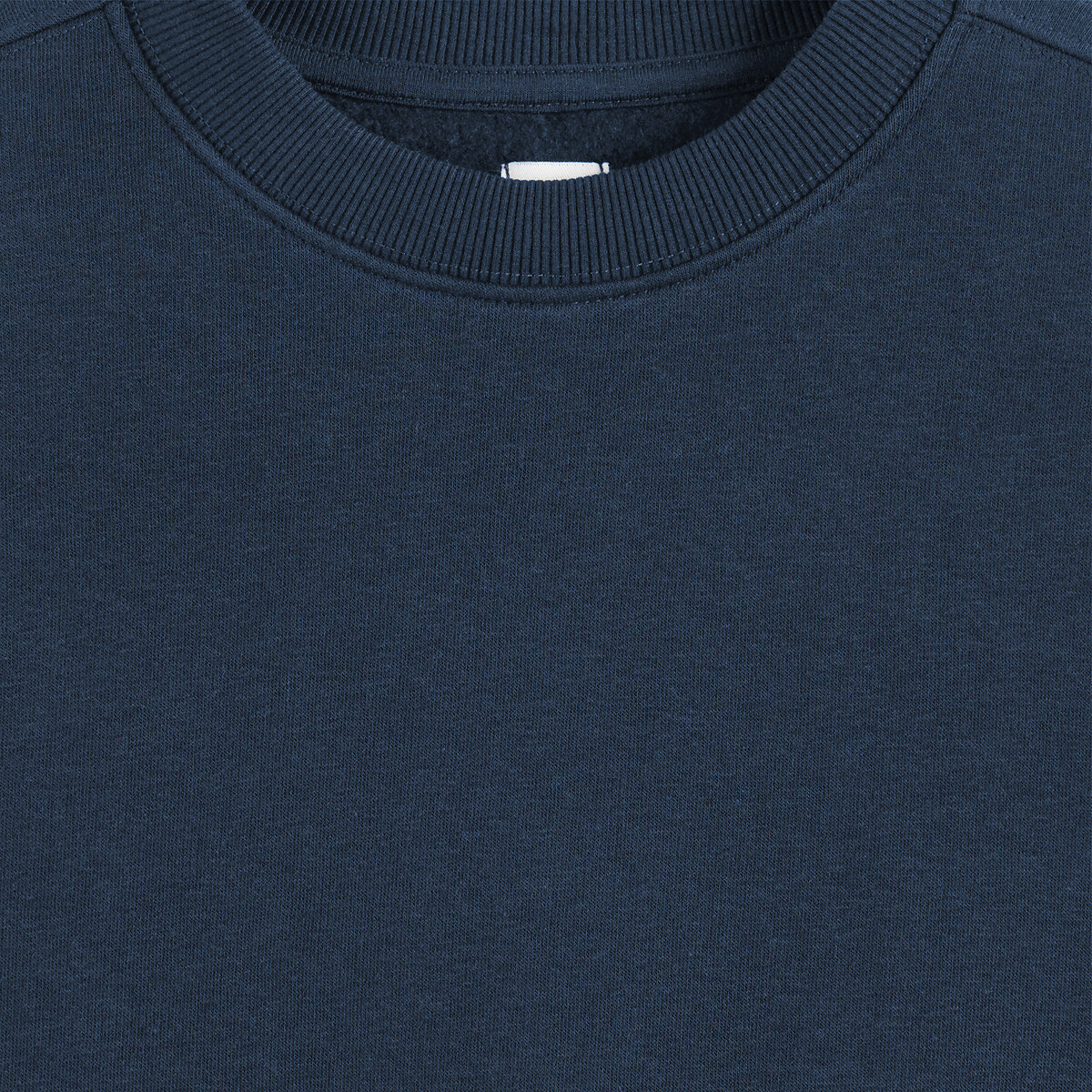 Felpa in pile girocollo blu marino, LA REDOUTE COLLECTIONS