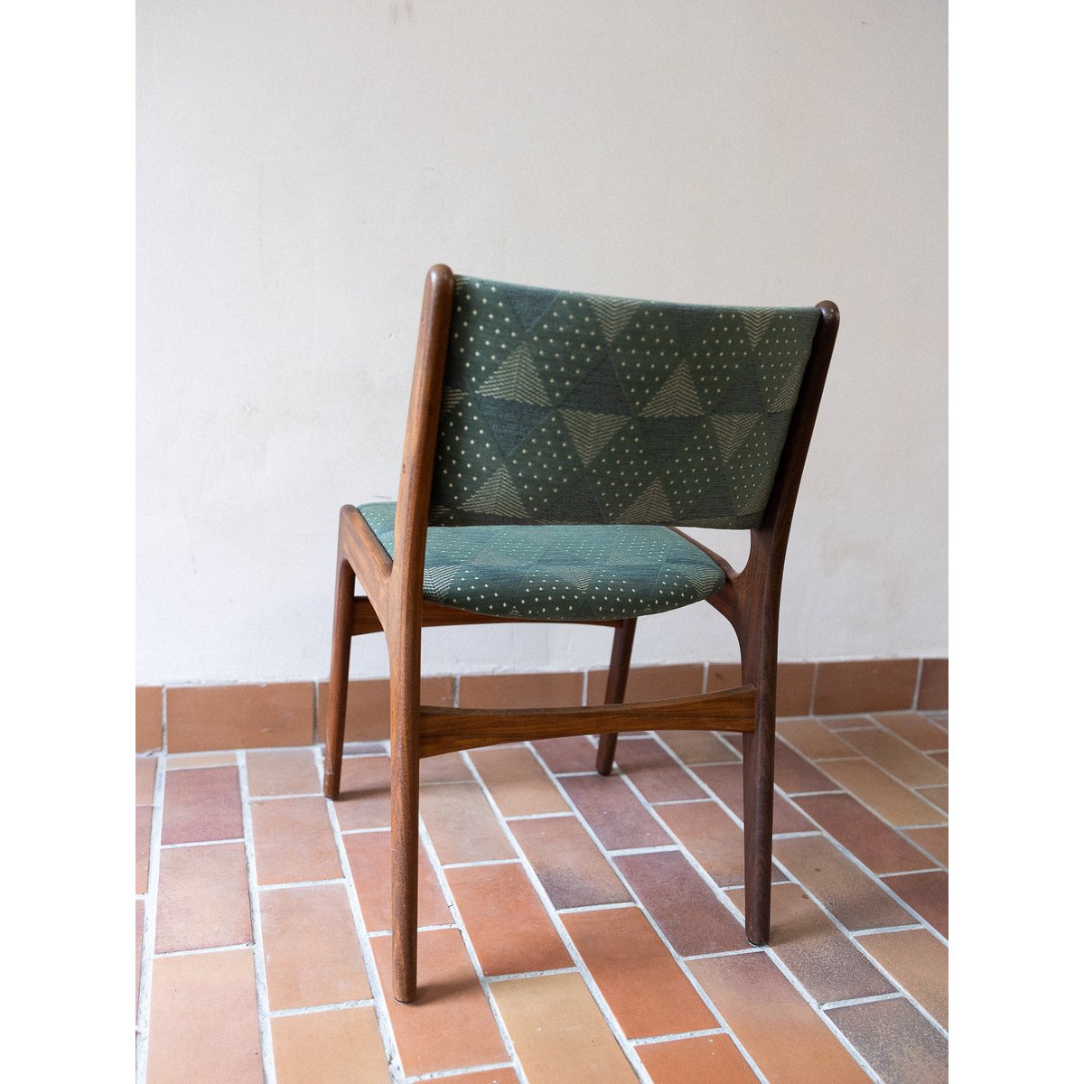 Lot de 4 chaises tendances Alma N°1801 - Bon état vert, DEBONGOUT