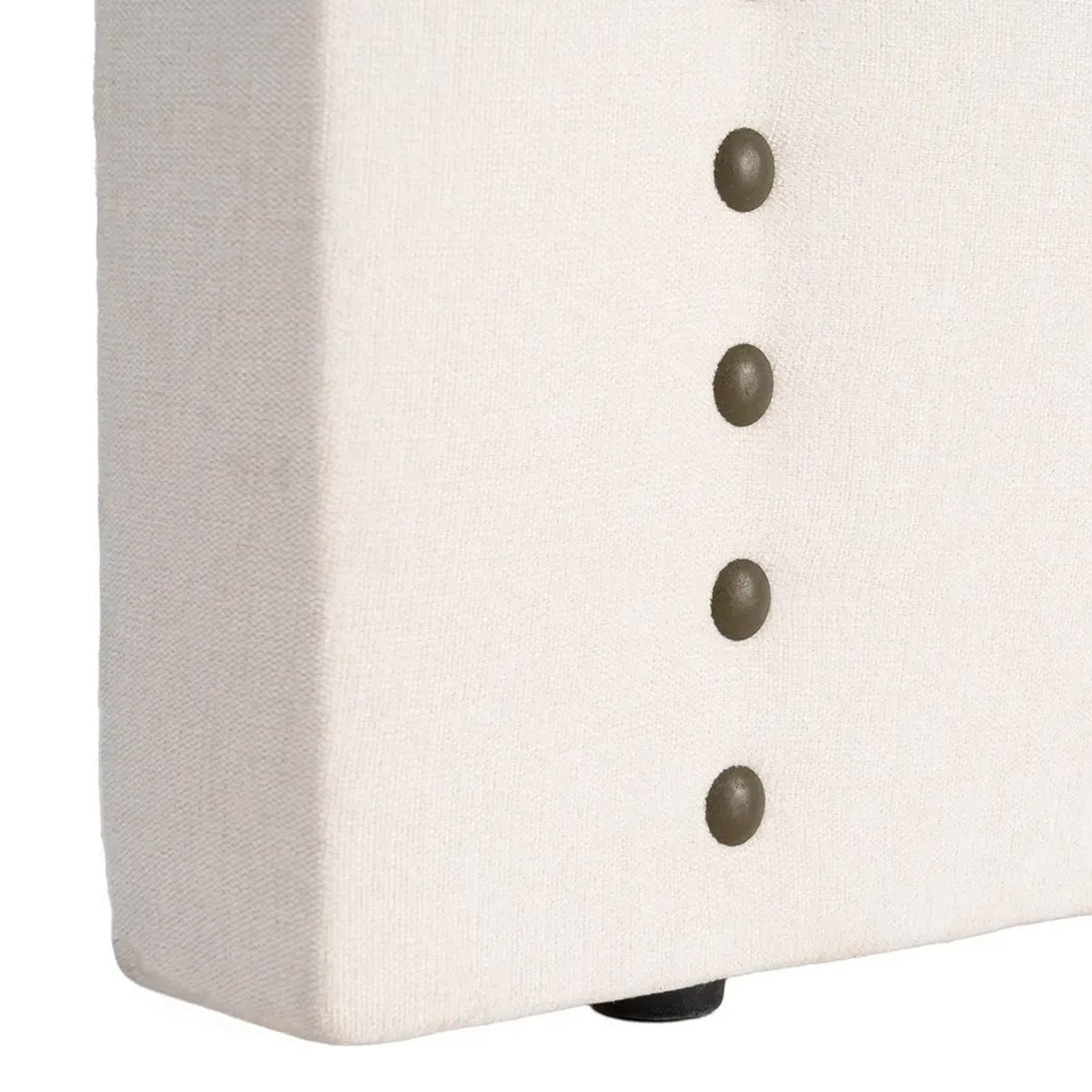Tête de lit classique tissu beige clouté 165x7x130cm beige, WADIGA